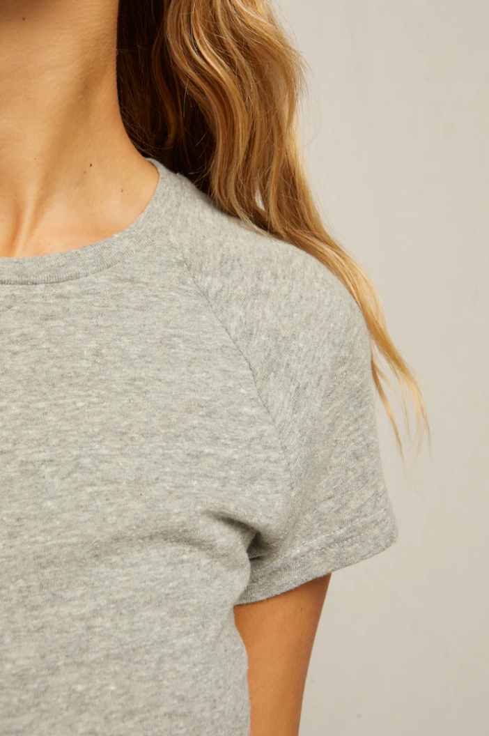 April cotton crew tee - heather grey