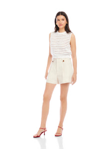 Tara crochet vest - off white