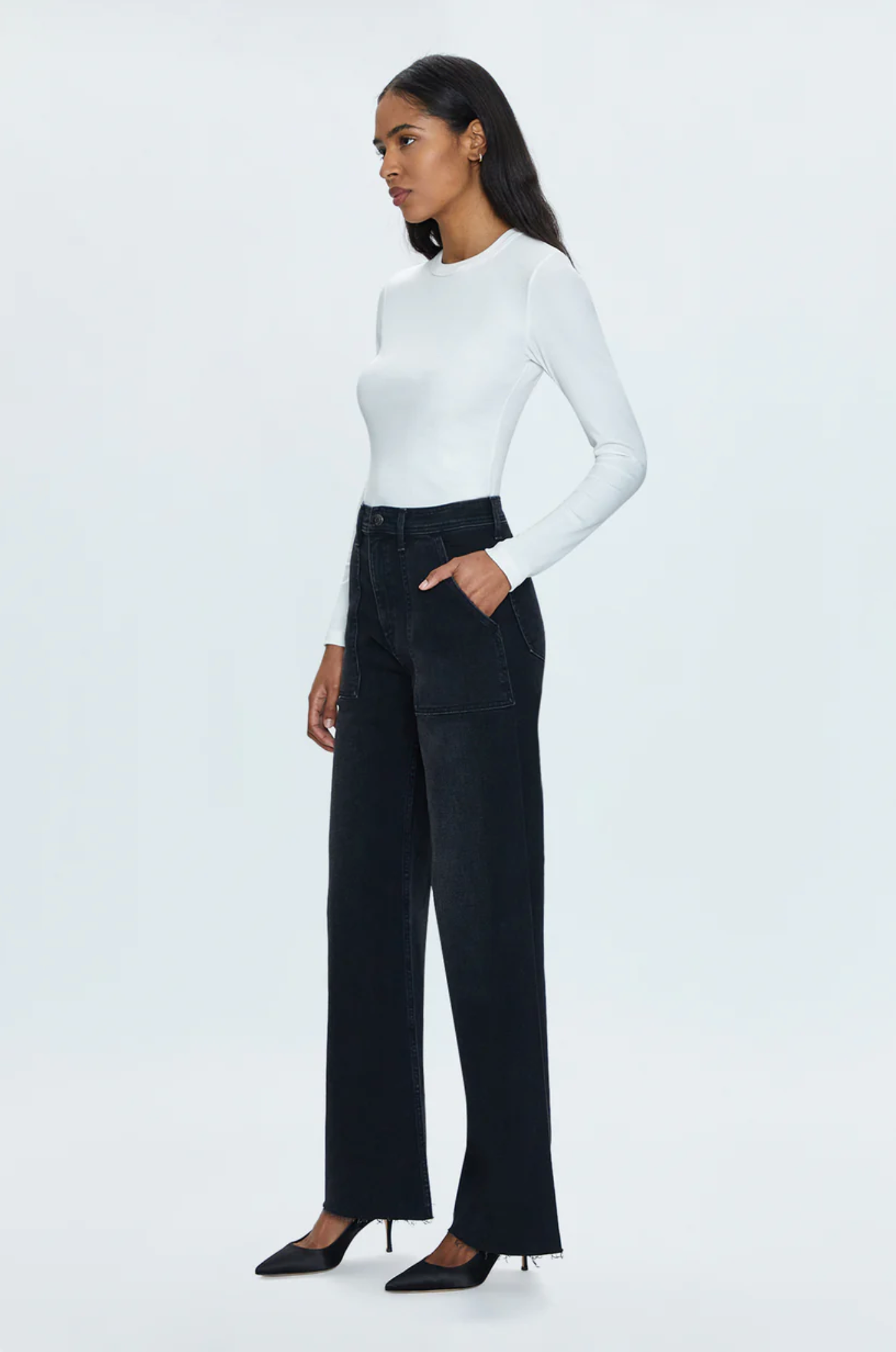 Penny high rise wide leg jean - collins