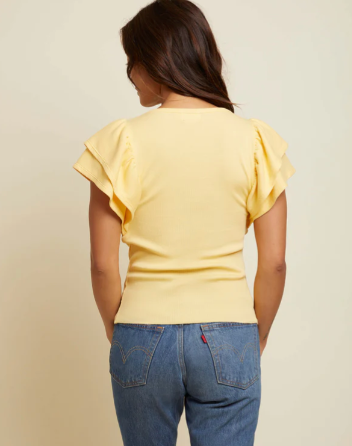 Irina flirty tee - popcorn