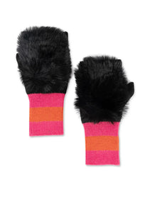 Fluff fingerless gloves - rave