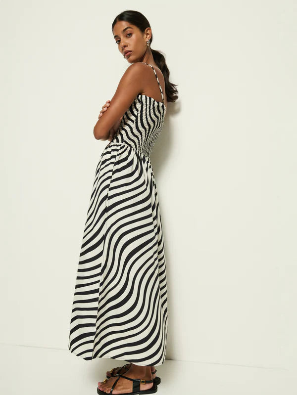 Sibelle Smocked Dress - swirl print
