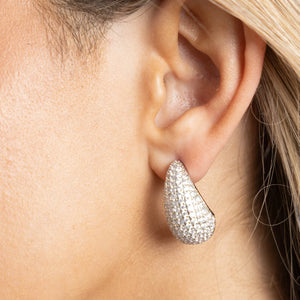 Celine CZ raindrop earrings - gold