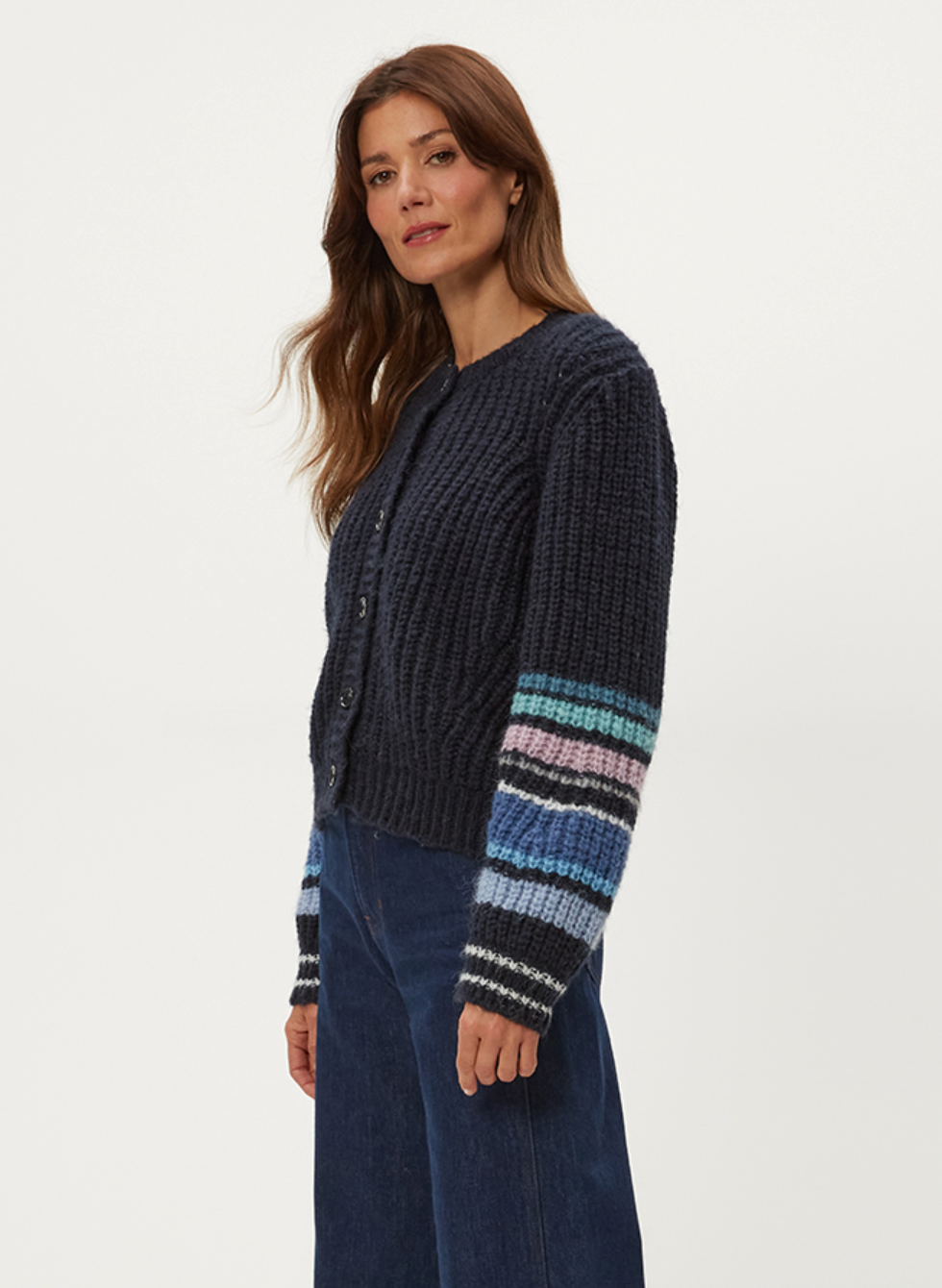 Lumi striped cardigan - nocturnal combo
