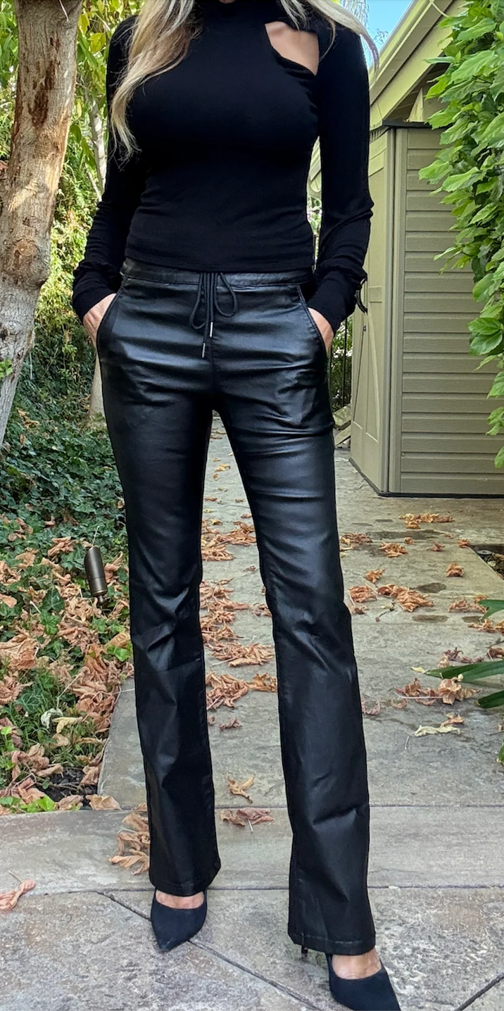 Loren wide leg - black vegan