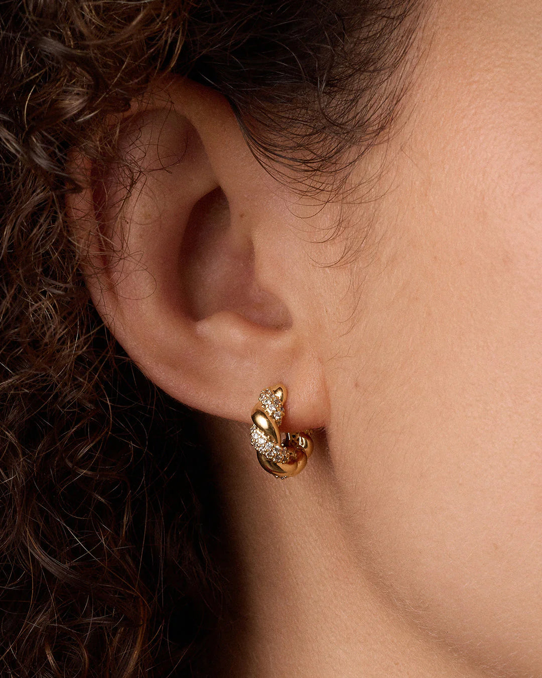 Crew shimmer huggies - gold