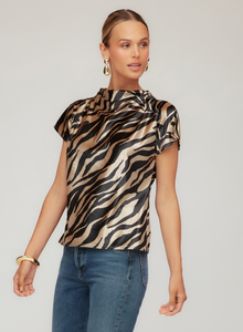 Emmeline velvet top - zebra