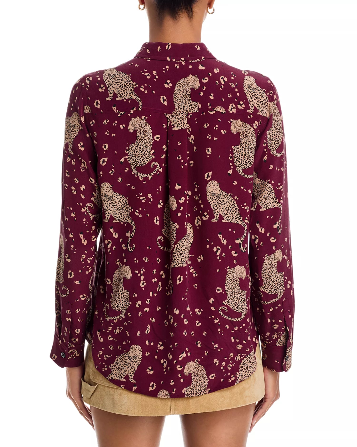 Kate shirt - oxblood leopard