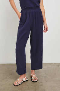 Leon crop pant - admiral blue