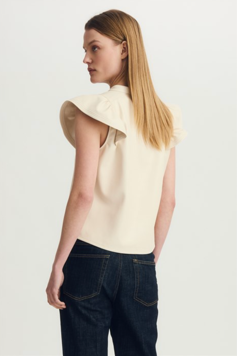 Venora top - brown suede
