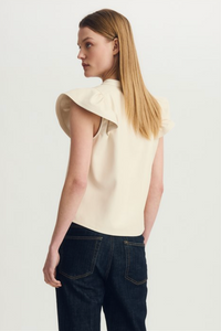 Venora top - brown suede
