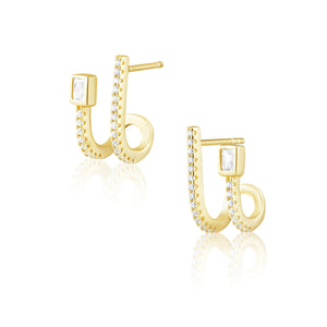 Darcie cz huggies - gold