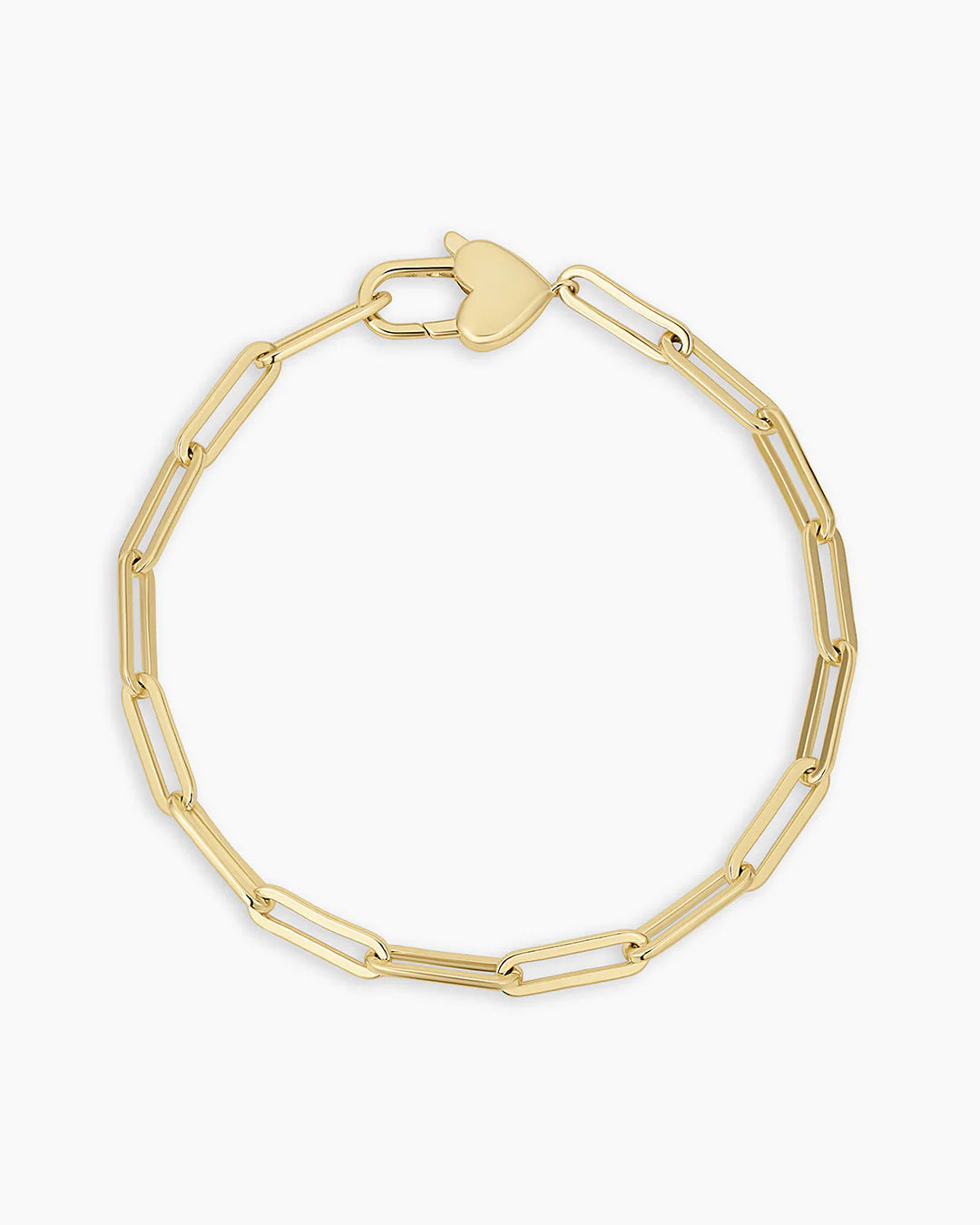 Heart padlock bracelet - gold