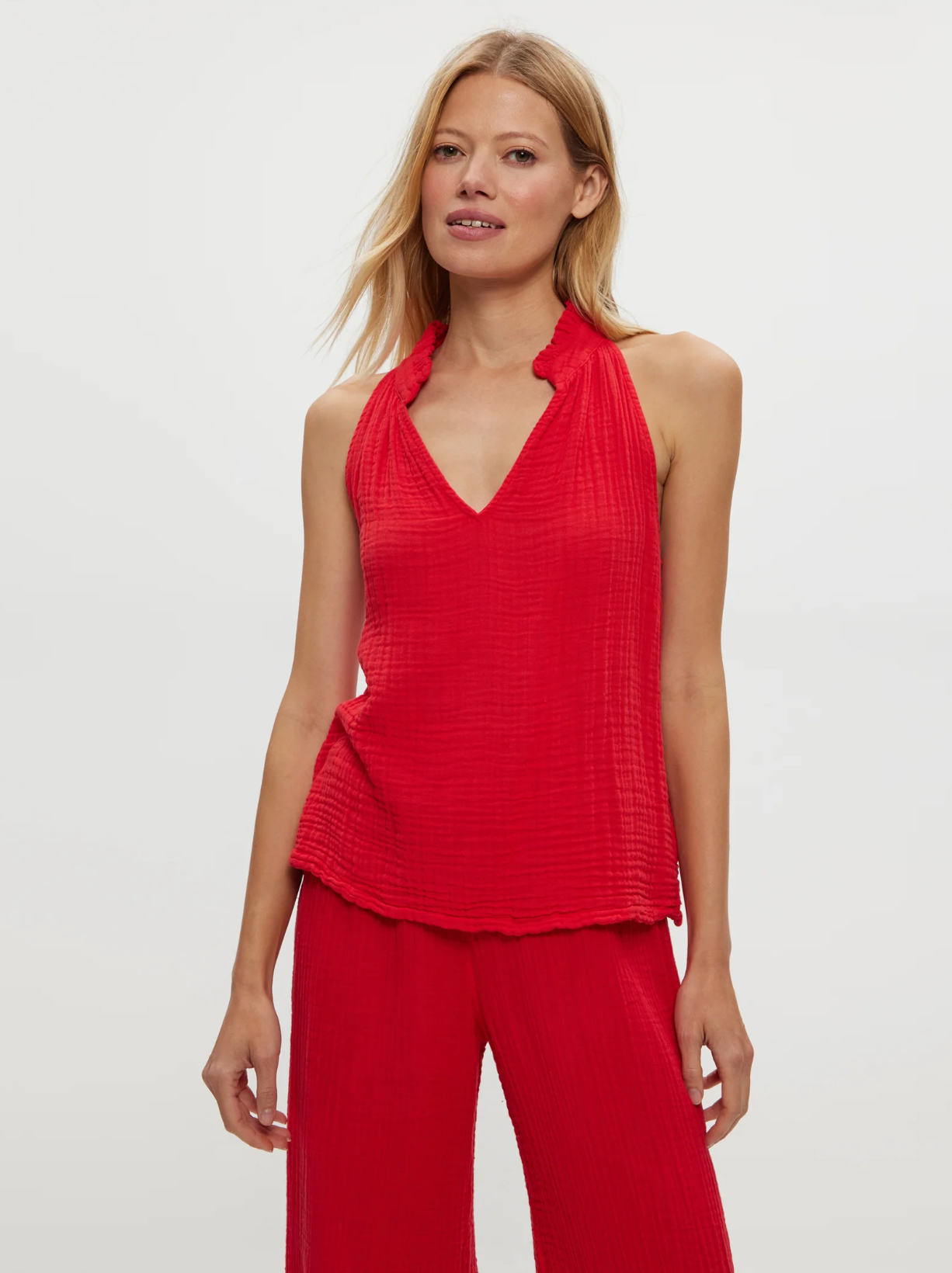 Viola gauze tank - rumba