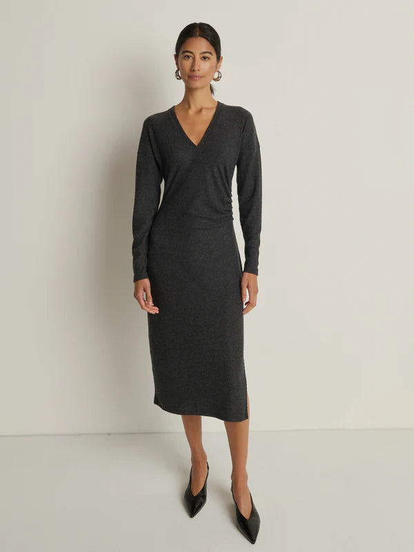 Sandrine midi dress - heather charcoal