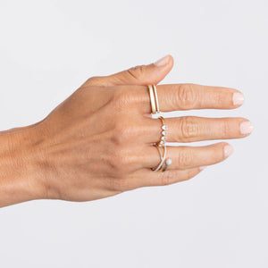 Harley pave twist ring - gold