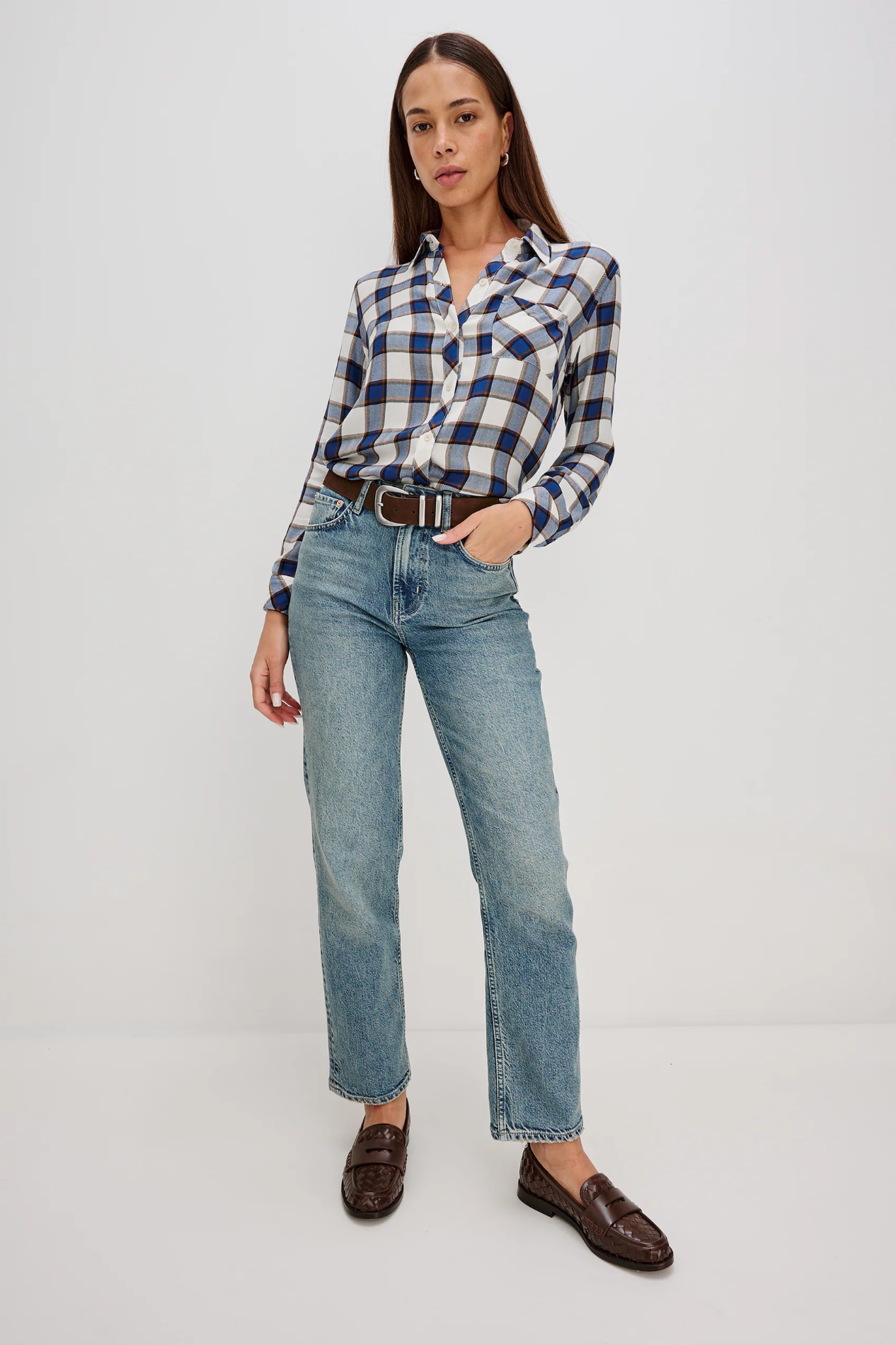Hunter shirt - golden cobalt