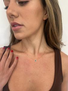 Nora emerald necklace - gold
