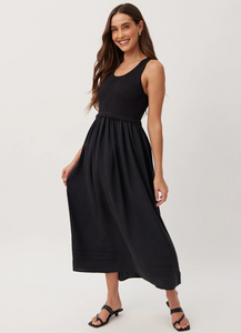 Sweater midi dress - black