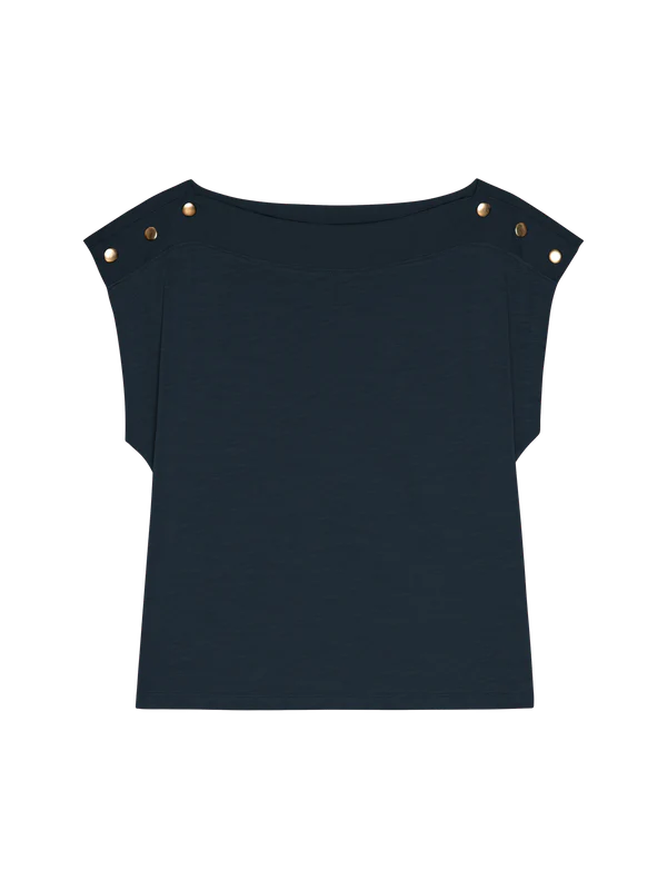 Brooks boatneck top - navy night sky