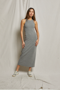 Cassidy rib maxi dress - heather grey