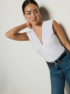 Shelley sleeveless top - white