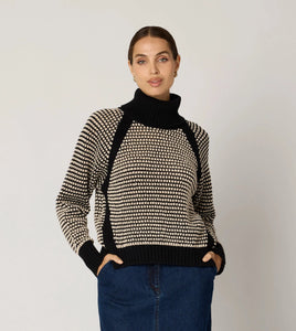 Madison sweater - black / ivory