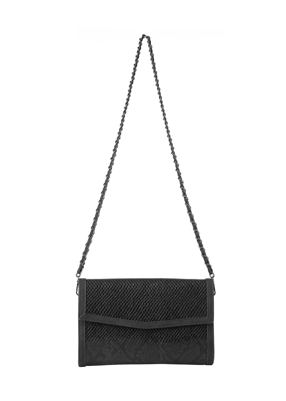 Beth clutch - black python