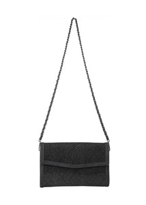 Beth clutch - black python