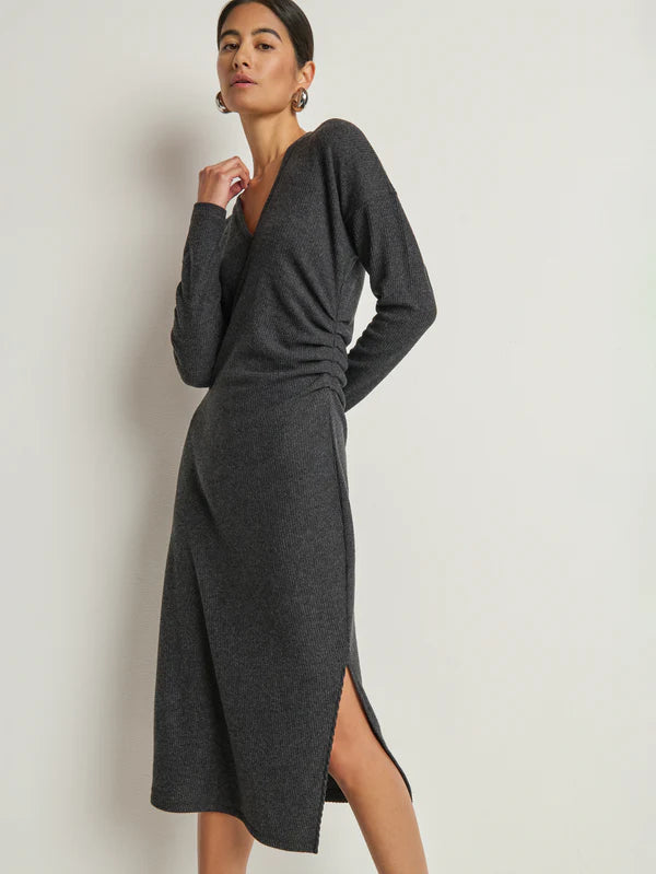 Sandrine midi dress - heather charcoal