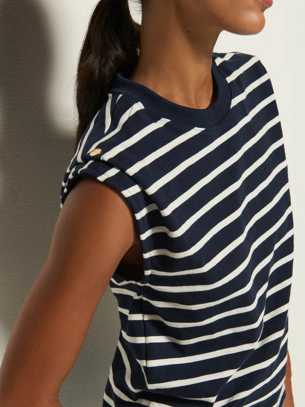 Marina Muscle Tee - playa stripe