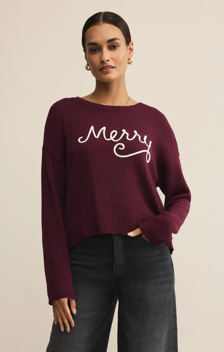 Sienna Merry Sweater - merlot
