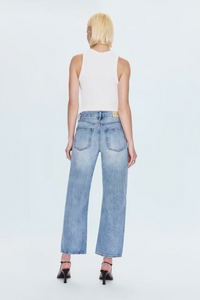 Lexi mid rise bowed straight jean - bowie