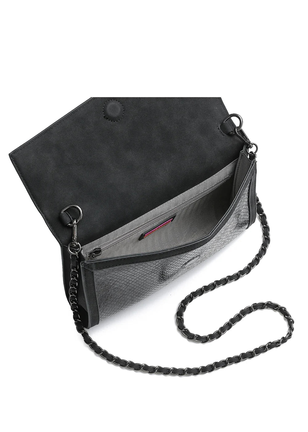 Beth clutch - black python