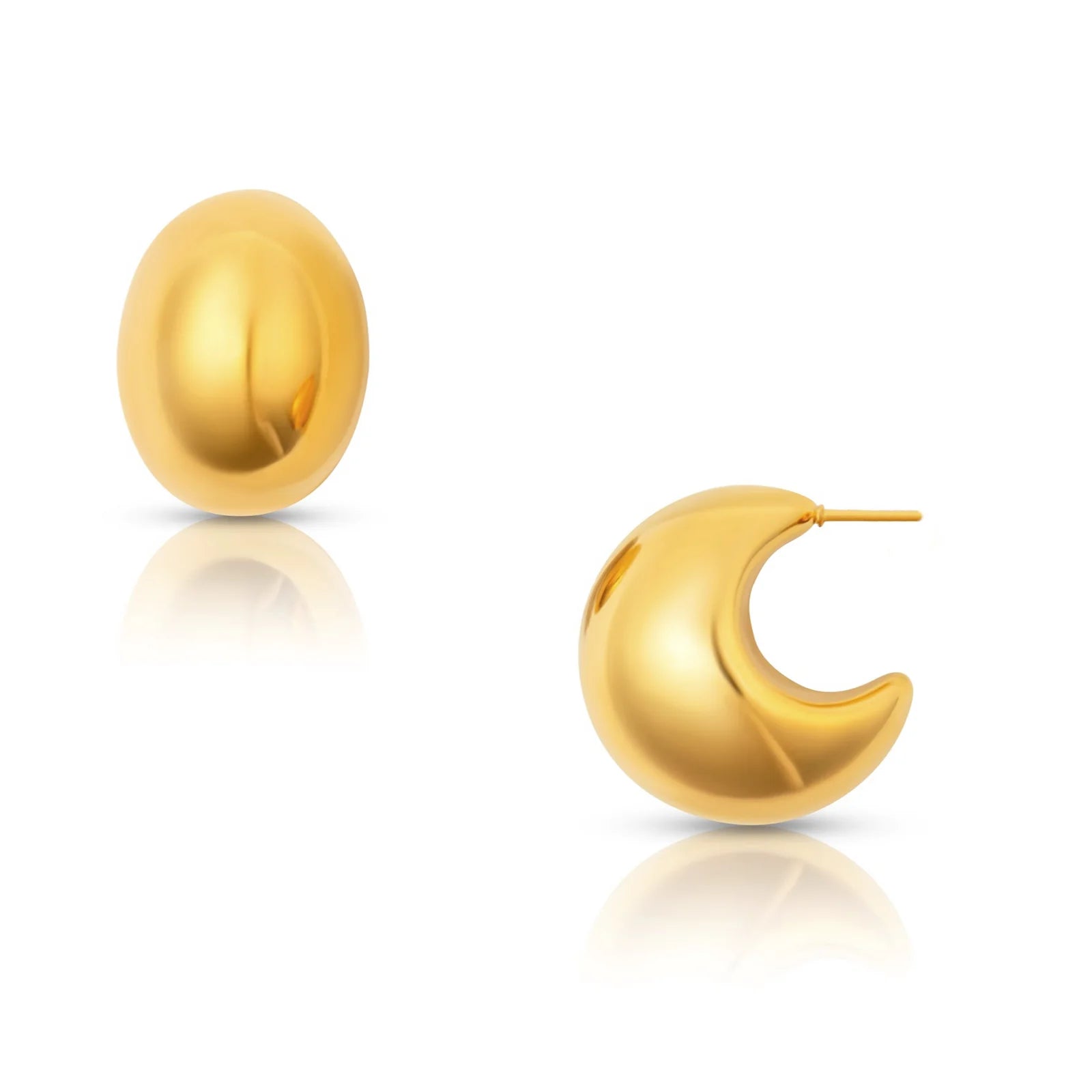 Kane dome earrings - gold
