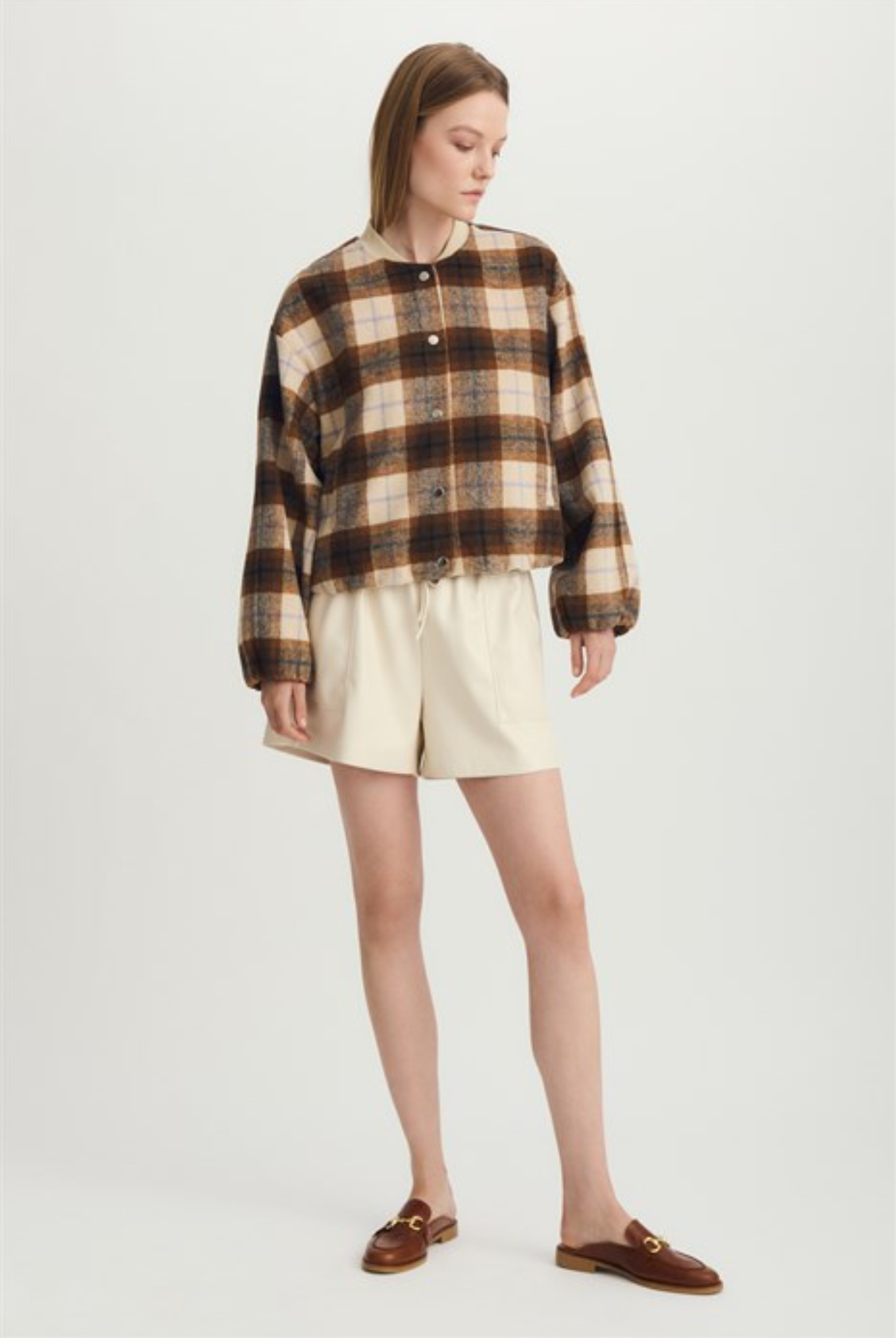 Sofie jacket - camel plaid