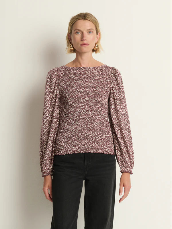 Aidan smocked blouse - winter floral