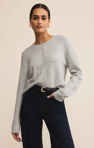 Medina cozy cardigan - light heather grey