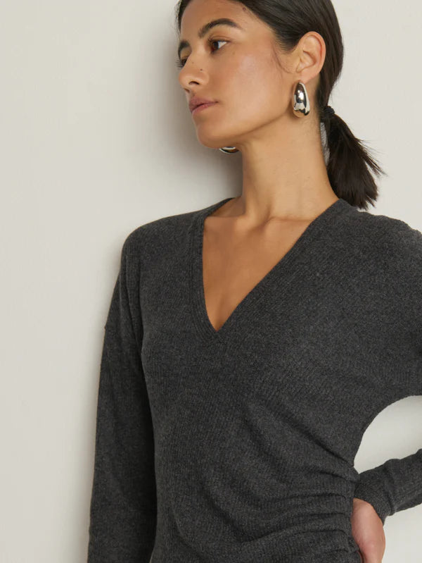 Sandrine midi dress - heather charcoal