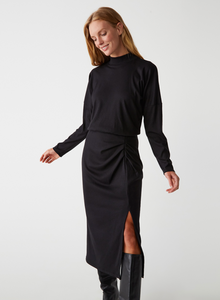 Lila midi dress - black