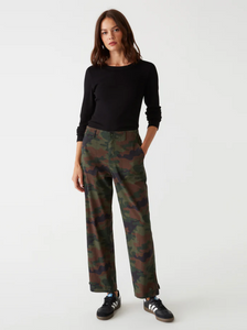 Maxine twill camo convertible pant - olive combo