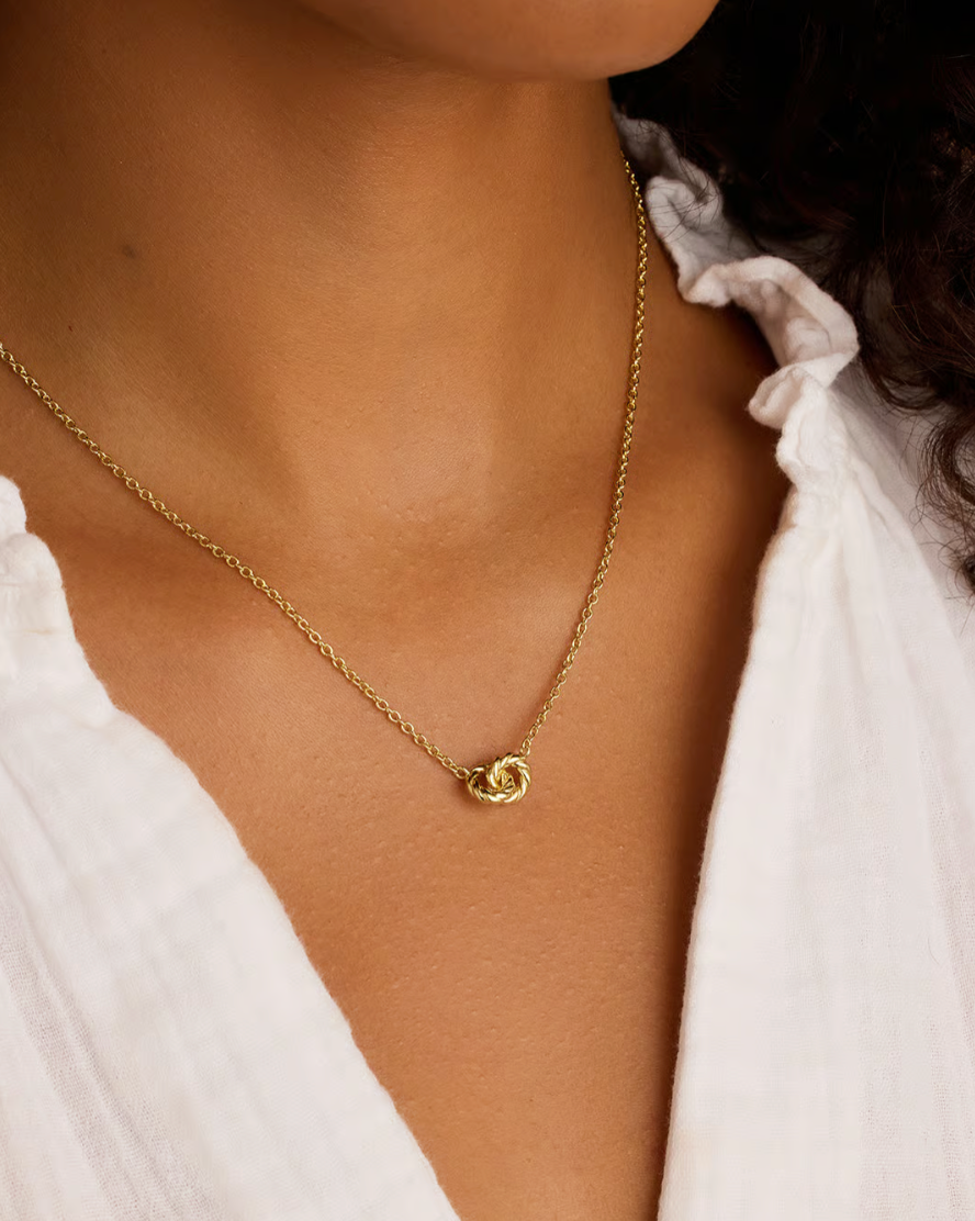Crew interlocking necklace - gold