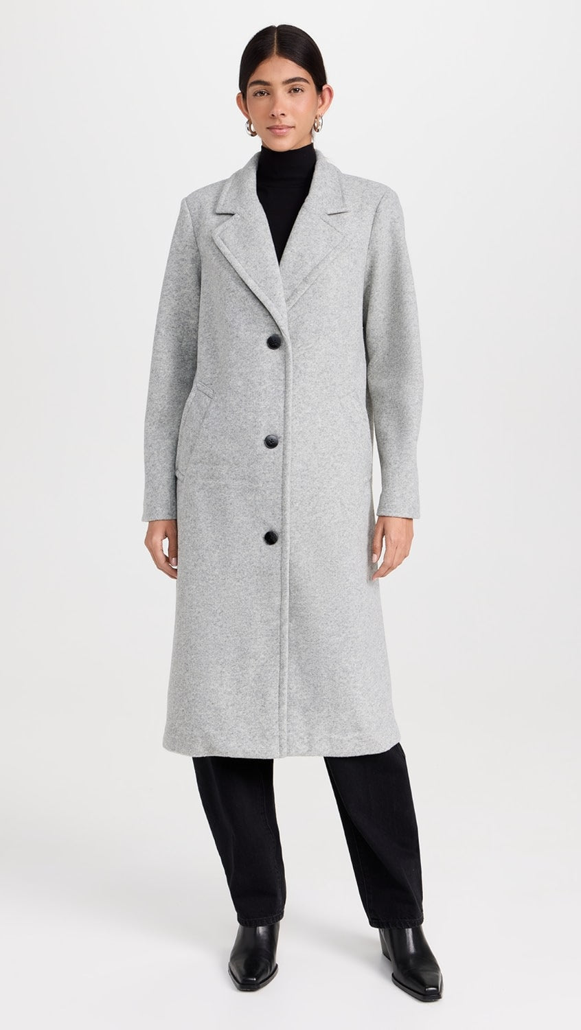 Conway Plush Coat - classic heather grey