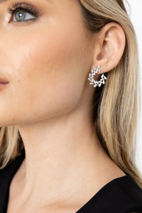 Arianna baguette earrings - silver