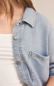 All Days Knit Denim Jacket - washed indigo