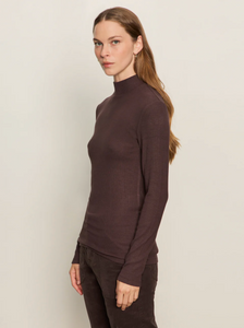 Long sleeve mock essential top - semi sweet
