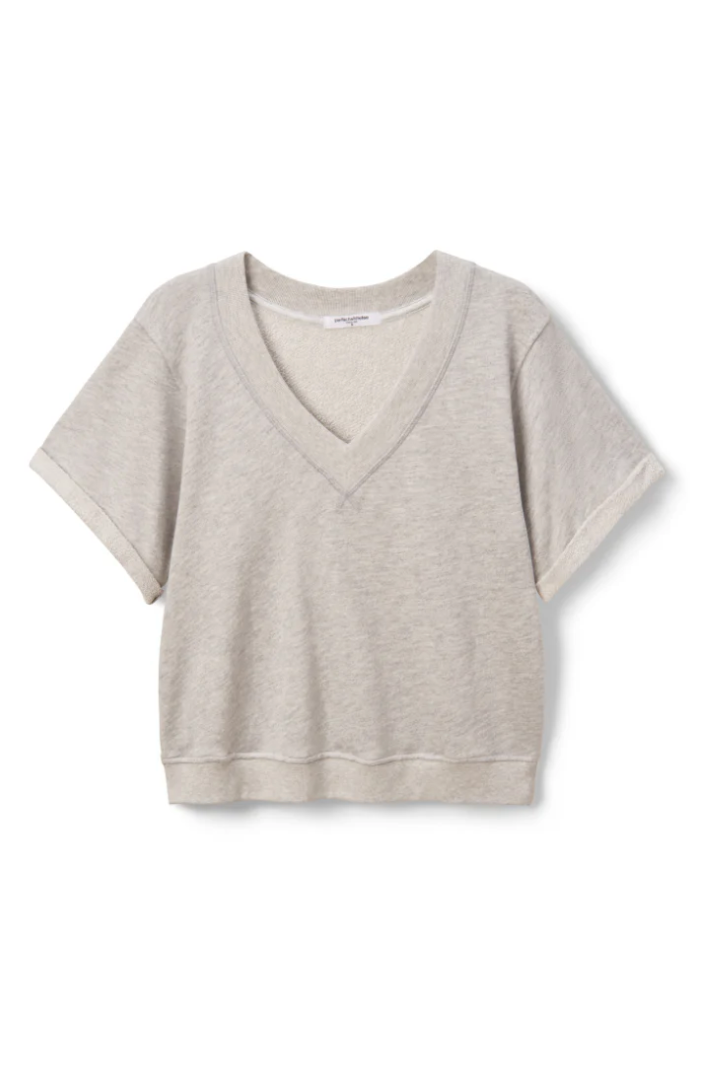 Briggs french terry short sleeve sweatshirt - heather grey