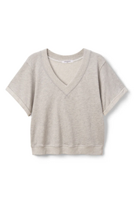 Briggs french terry short sleeve sweatshirt - heather grey