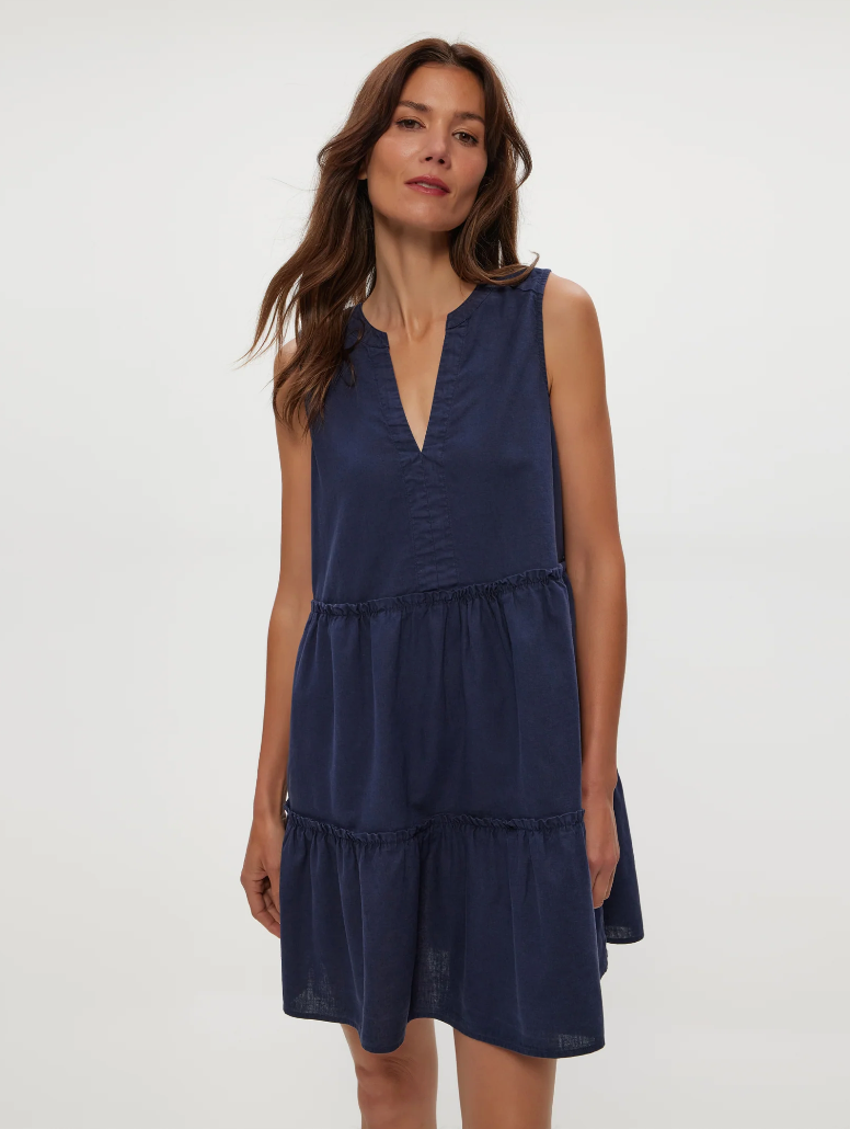 Sandra linen dress - nocturnal