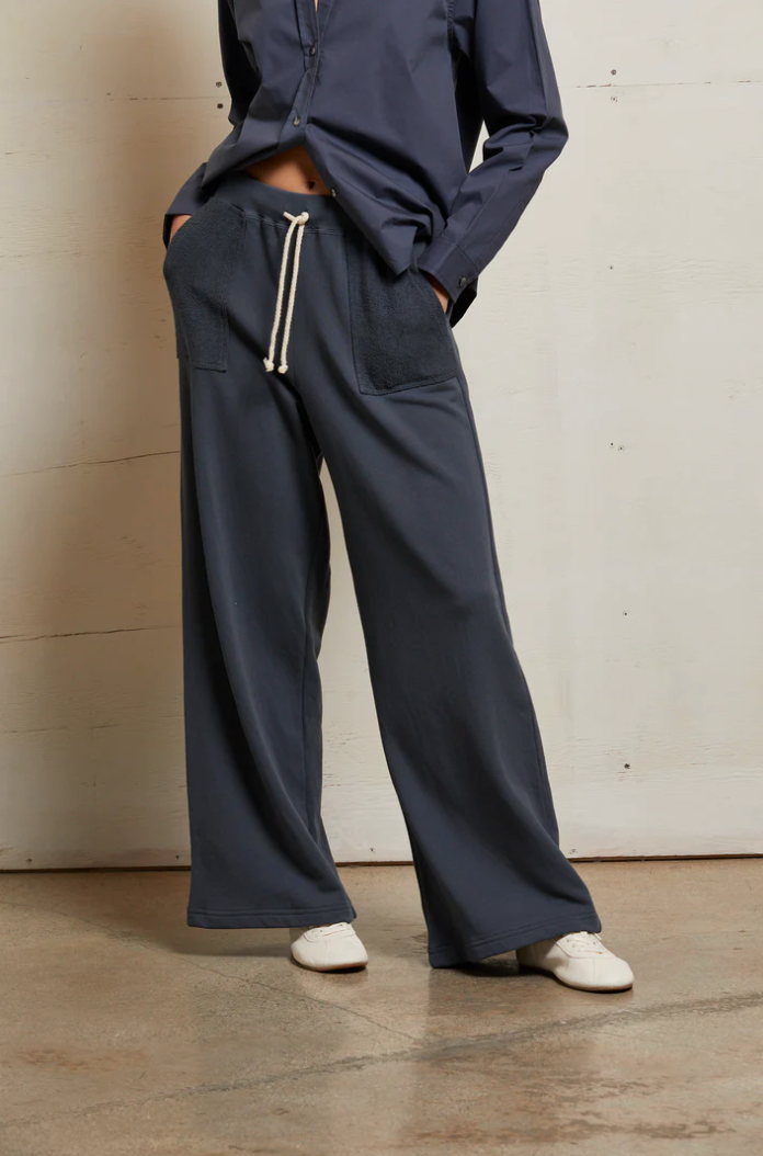 Rosanna french terry reverse pocket pant - night